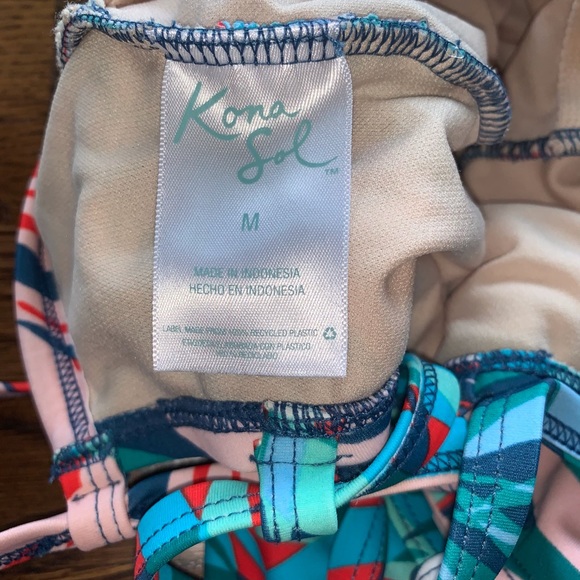 Kona Sol Floral Print One Piece Swimsuit - Picture 5 of 7